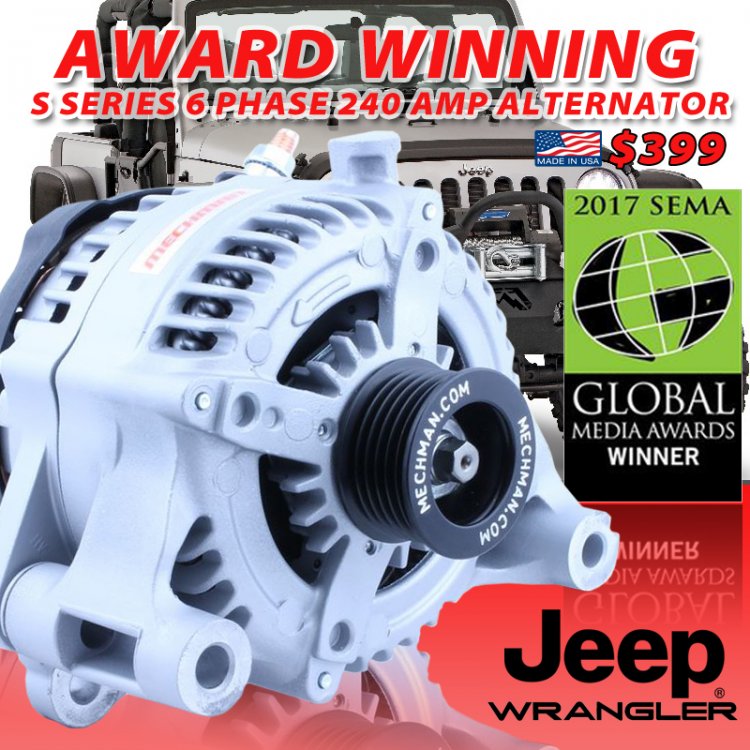 The 2017 SEMA award winning JK Jeep Wrangler Mechman S Series 240 amp
