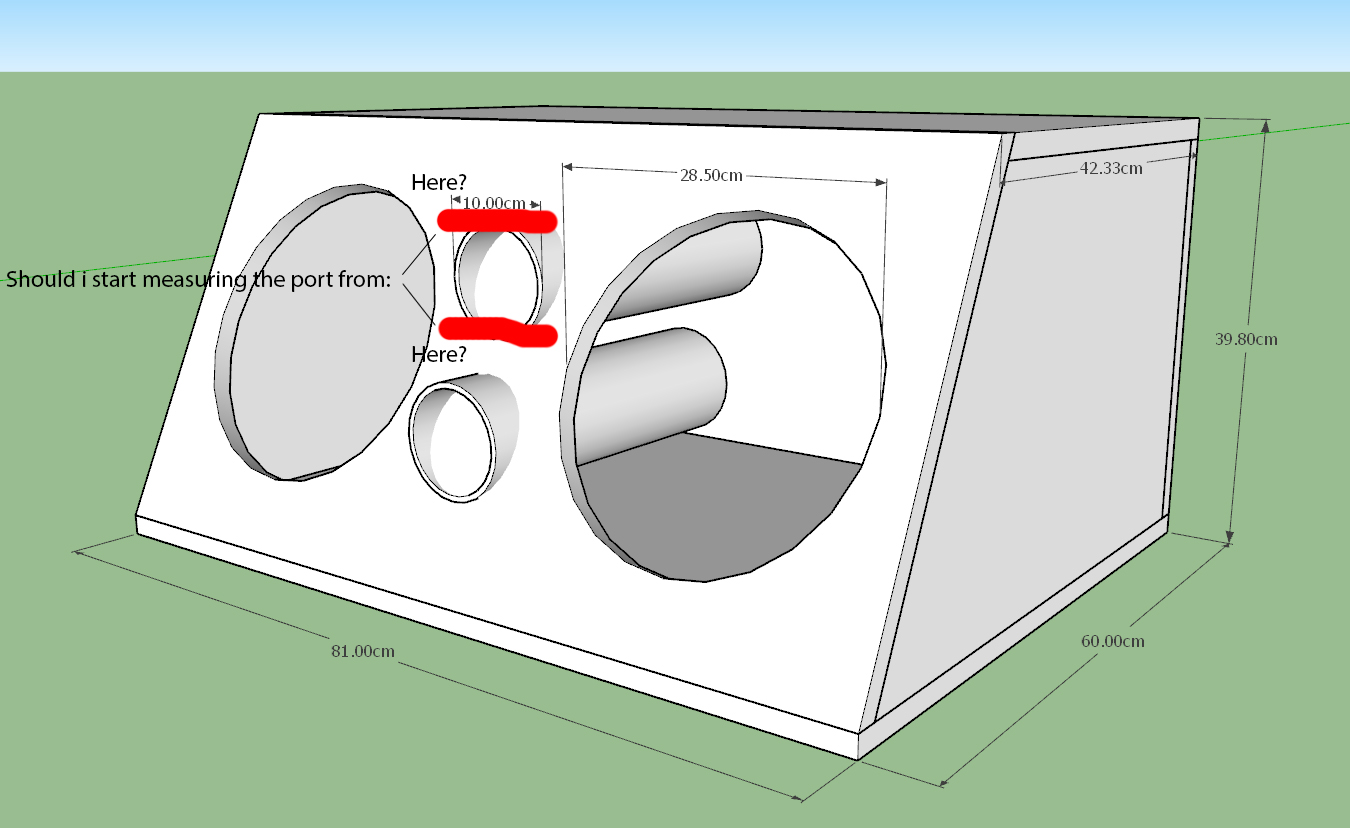 Sub box port measuring Subwoofers / Enclosures Steve Meade Designs