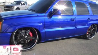 Delicious Candy Blue SMD Escalade Bagged on 26's (Update 6) Blacked Out