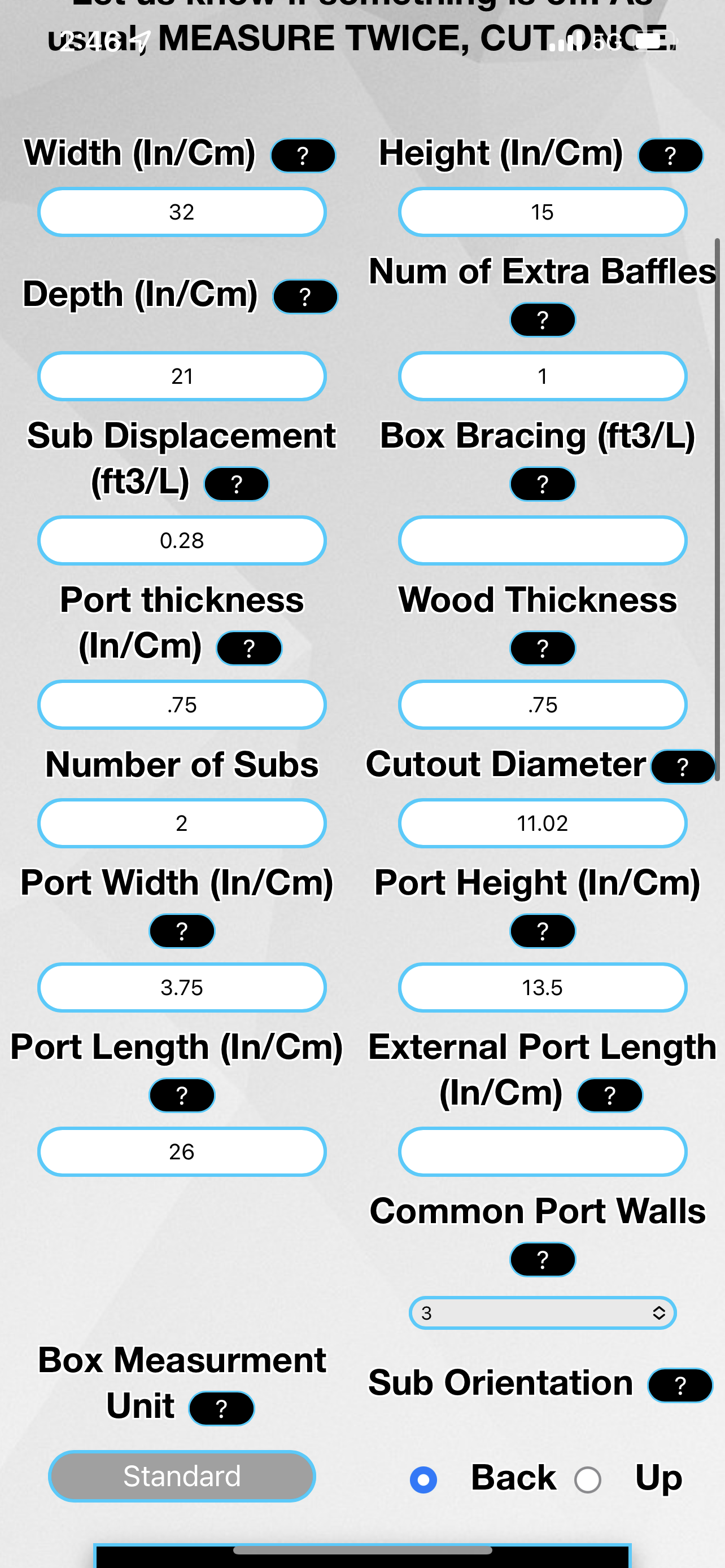 Slot Port Box Help Subwoofers / Enclosures Steve Meade Designs